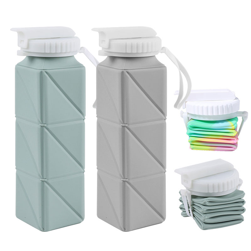 Water Bag Collapsible - 620Ml Opvouwbare Waterfles Beker Met Rietje