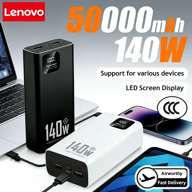 Solar Emergency Charger - Lenovo 140W 500000mAh Ultra Capaciteit Power