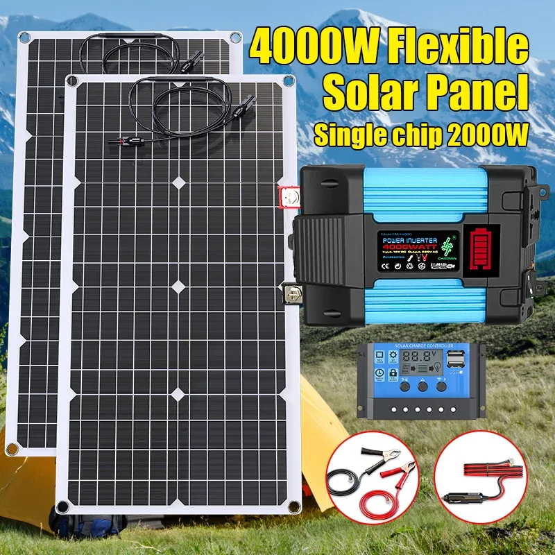 4000W zonnepaneelkit 12V tot 1 - Solar Emergency Charger recensie en prijs