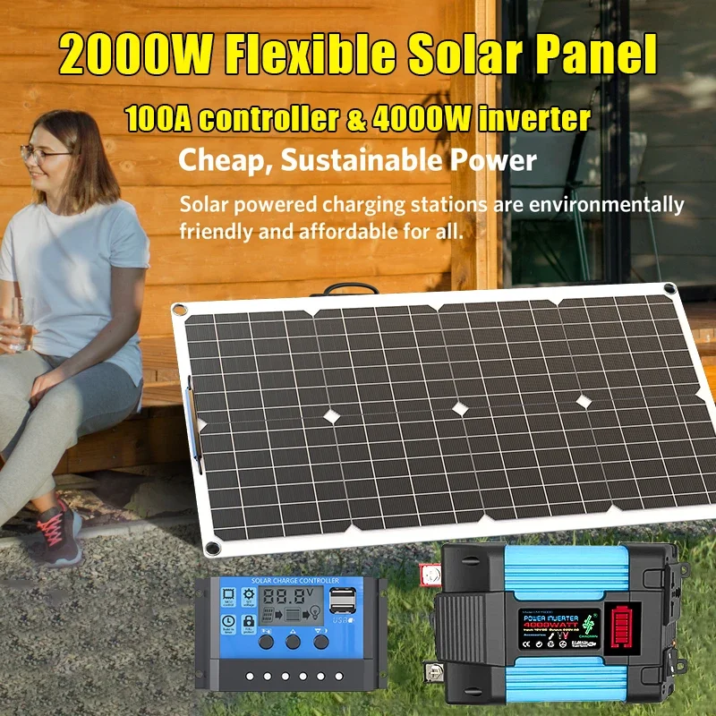 4000W zonnepaneelkit 12V tot 1 - Solar Emergency Charger recensie en prijs
